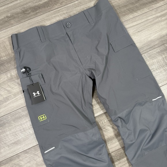 Under Armour Men's Shoreman Pants Loose Storm Proof Waterproof‎ Gray Size XL NEW - Picture 1 of 12